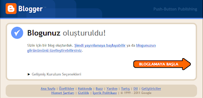 Blogger hesabı ile blog oluşturma