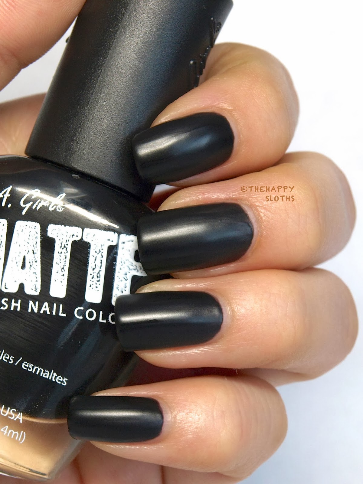 L.A Girl Matte Finish Nail Polish in "Alpine Green" & "Matte Black