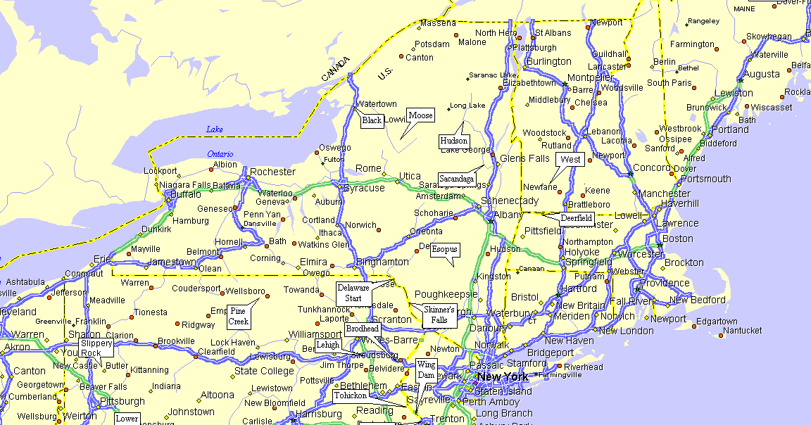 Online Maps Northeastern United States Map