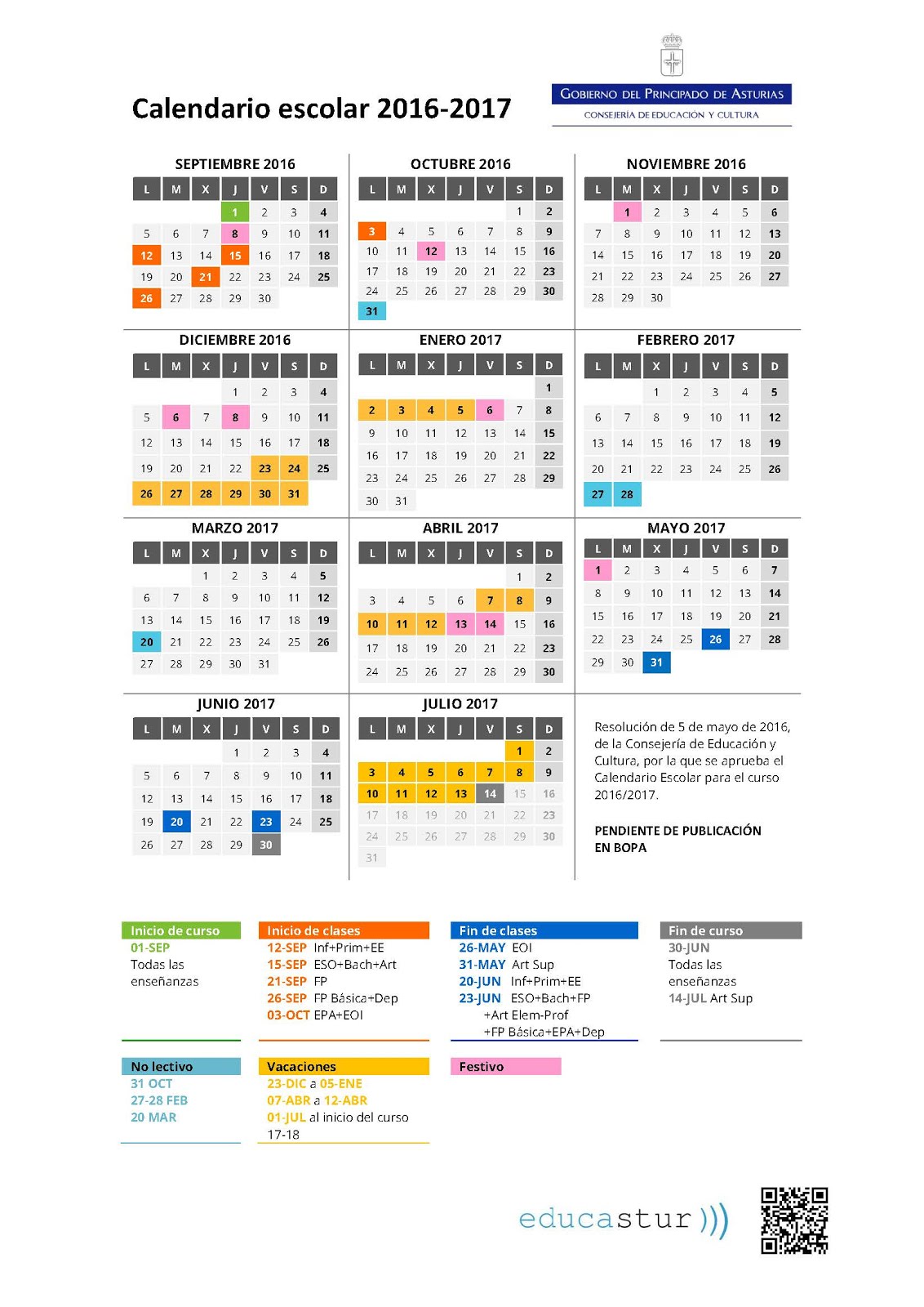 Calendario 2016-2017