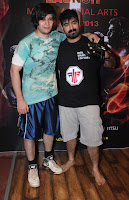 Shazahn P & Prateik Babbar at Gold Gym's Mixed Martial Arts