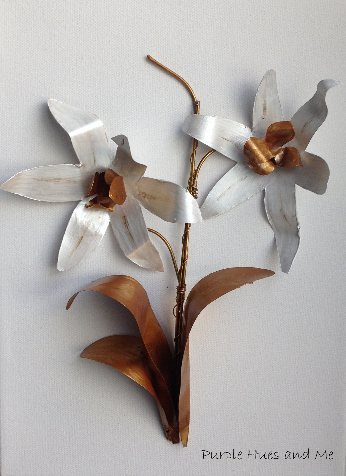 Purple Hues and Me Recycled Soda Can Wall Art