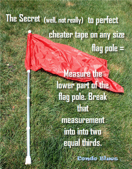 Condo Blues How to Add Weights and Tape to a Color Guard Flag