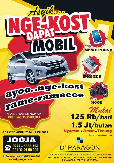 undian kost dapat mobil