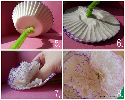 Easter Cupcake Liner Flower Tutorial