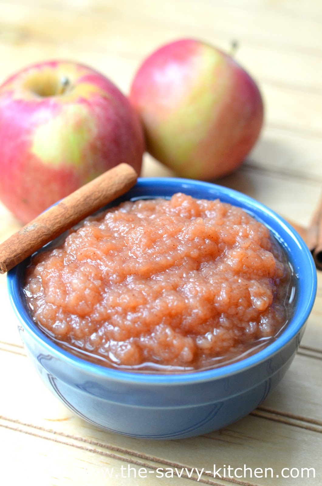 The Savvy Kitchen Slow Cooker Cinnamon Applesauce