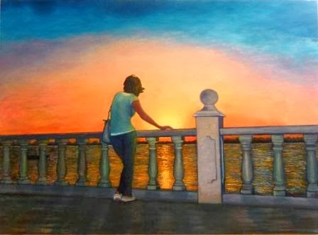 Résultat de recherche d'images pour "Pintura de un atardecer"