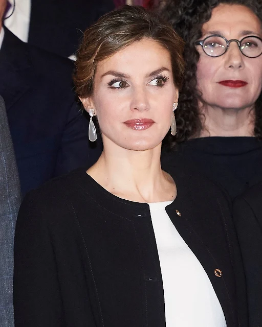 King Felipe VI of Spain and Queen Letizia of Spain attended the Delivery Gold Medals of Merit in Fine Arts 2014 at Museum of Fine Arts of Sevilla