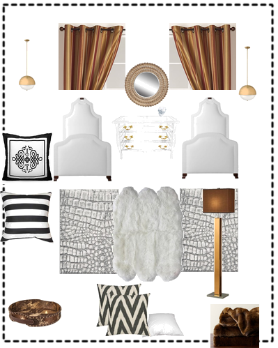 Black White Gold Cafe And Silver Bedroom Design Board