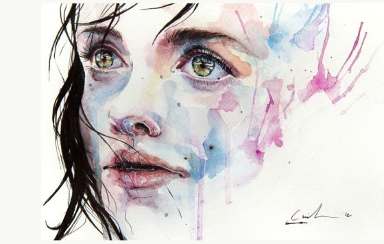 Silvia Pelissero agnes-cecile aquarelas belas mulheres manchadas