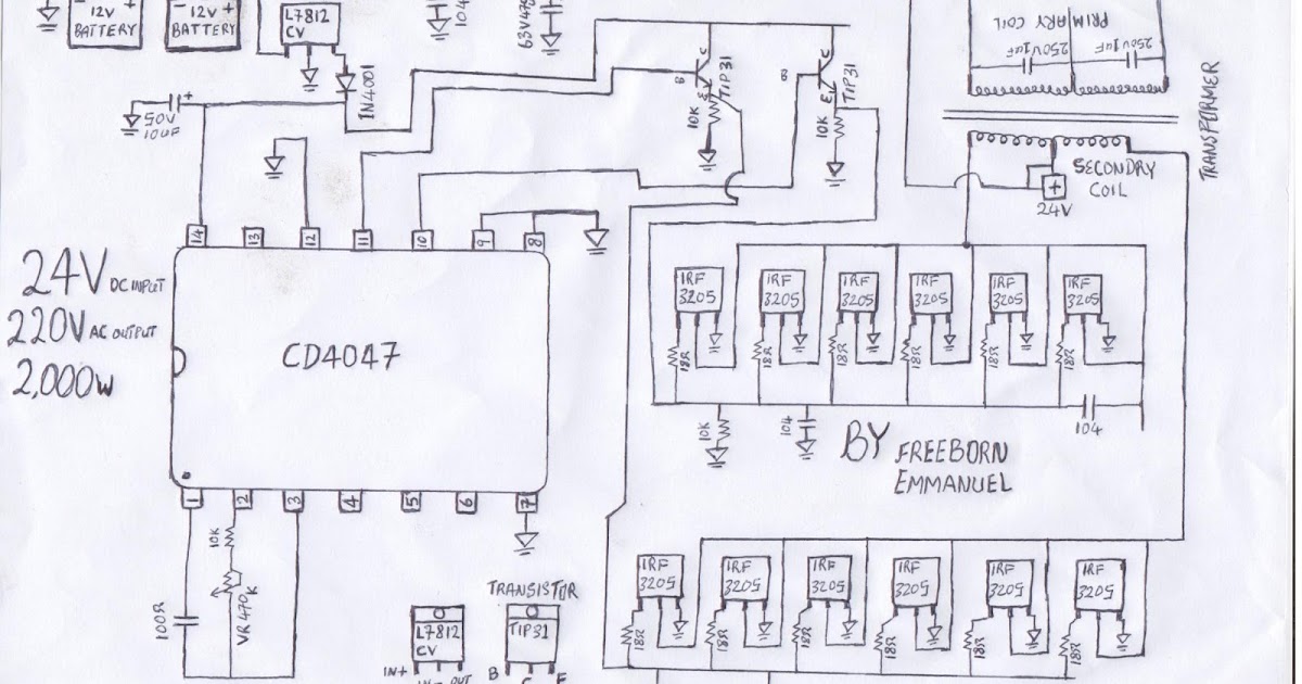 How To Build A 2kva Inverter Circuit Diagram   2000 Watt