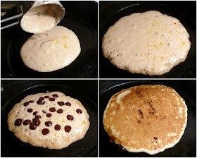 cooking sourdough pancakes