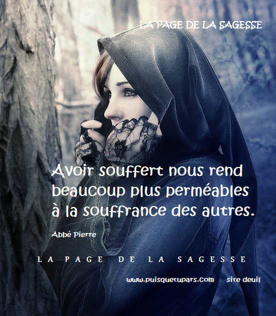 Citations option bonheur Citation de l'Abbé Pierre sur la souffrance