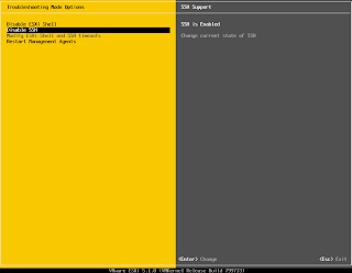 esxi ssh configuration disable enable warning issues