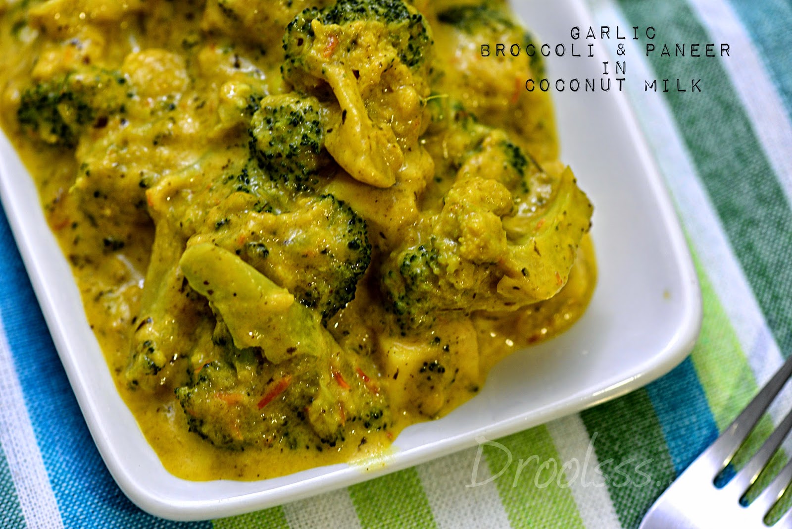 Droolsss . . . Garlic Broccoli & Paneer in coconut milk