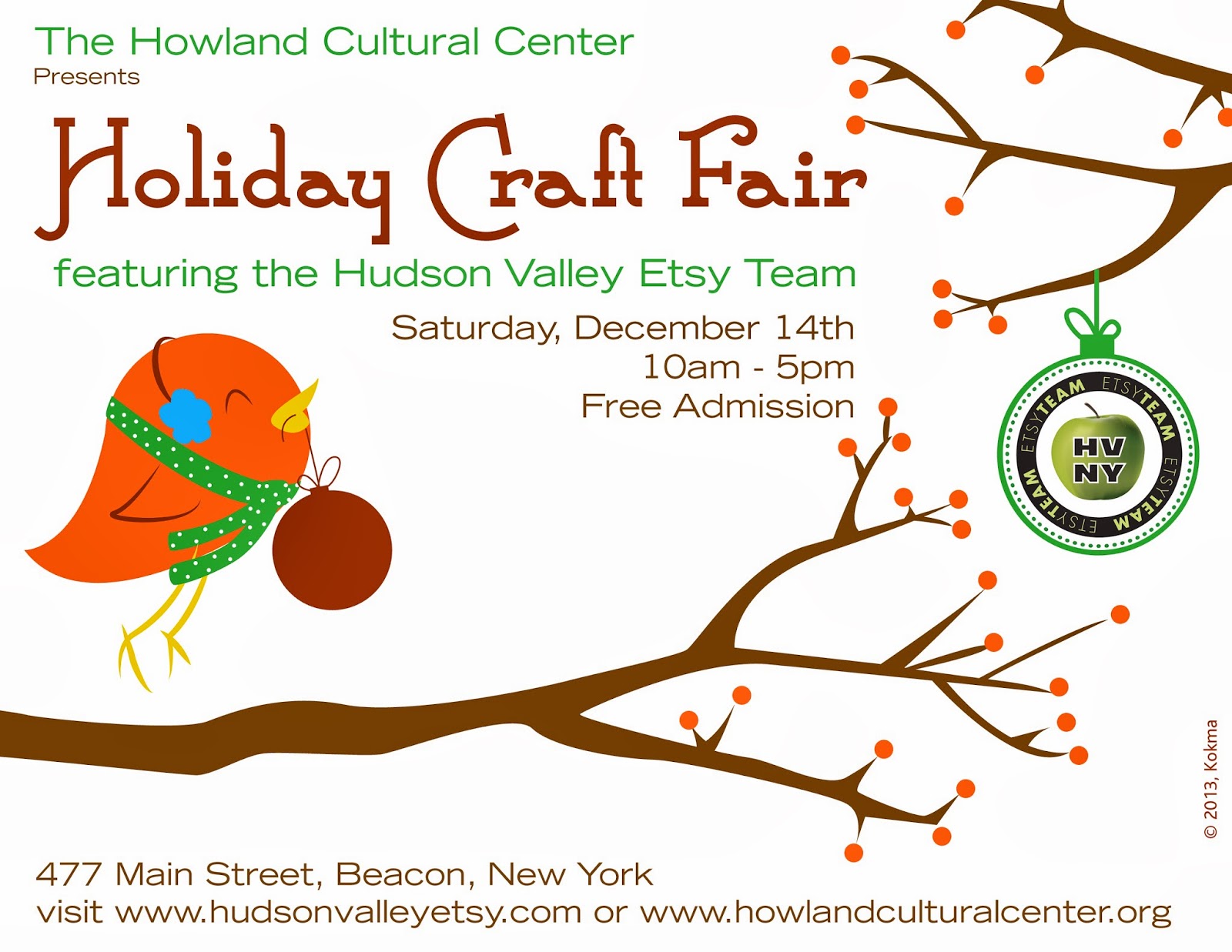 Hudson Valley Etsy (New York): Save The Date: Holiday Craft Fair 2013