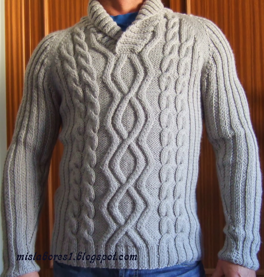 Cómo tejer jersey o sueter de hombre, 1a de 3 partes (MANGAS) 