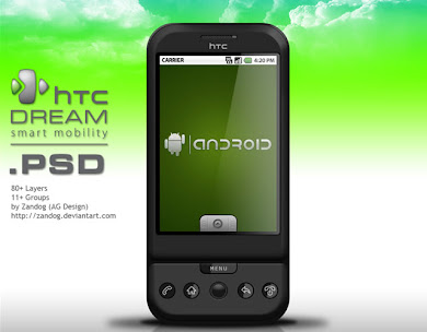 HTC Dream PSD Template GUI
