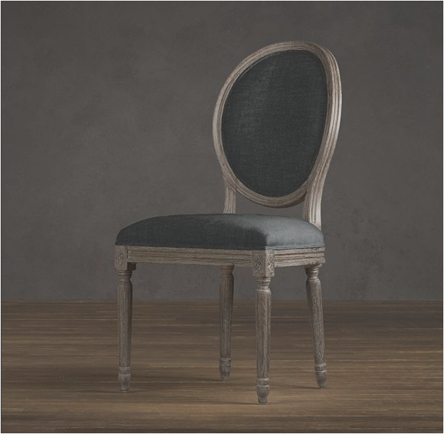 Copy Cat Chic Restoration Hardware Vintage French Round Upholstered