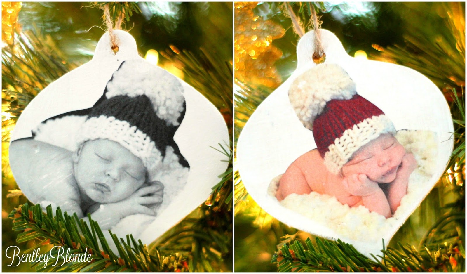 BentleyBlonde DIY Photo Transfer Ornaments