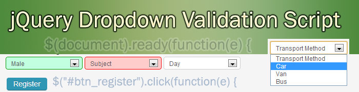 jQuery-list-box-drop-down-validation