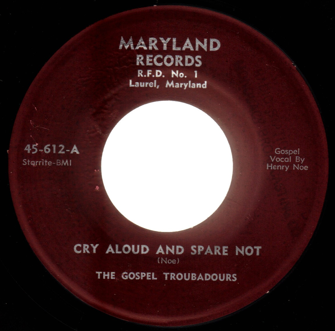 Starday Custom Series MARYLAND RECORDS 612