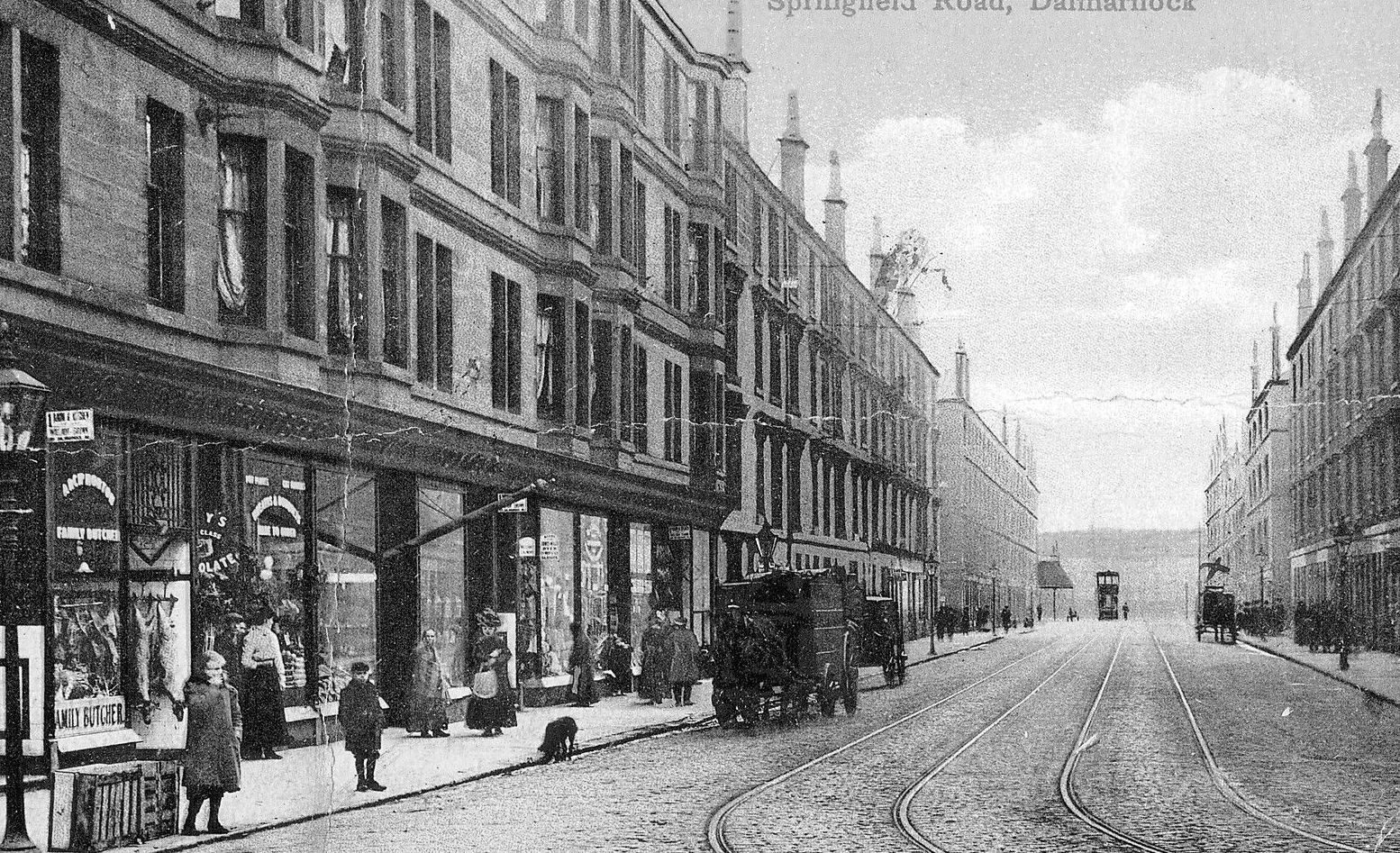 Tour Scotland Photographs Old Photograph Springfield Road Dalmarnock