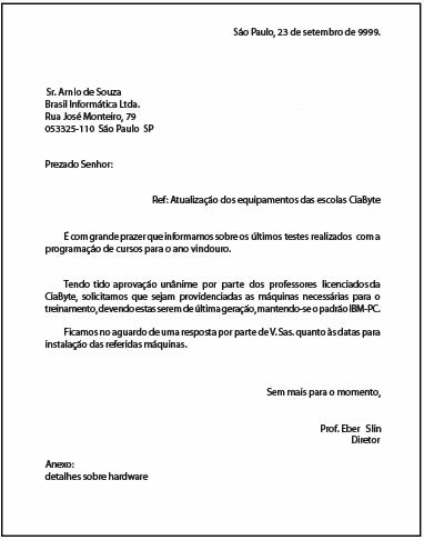 modelo de cartas