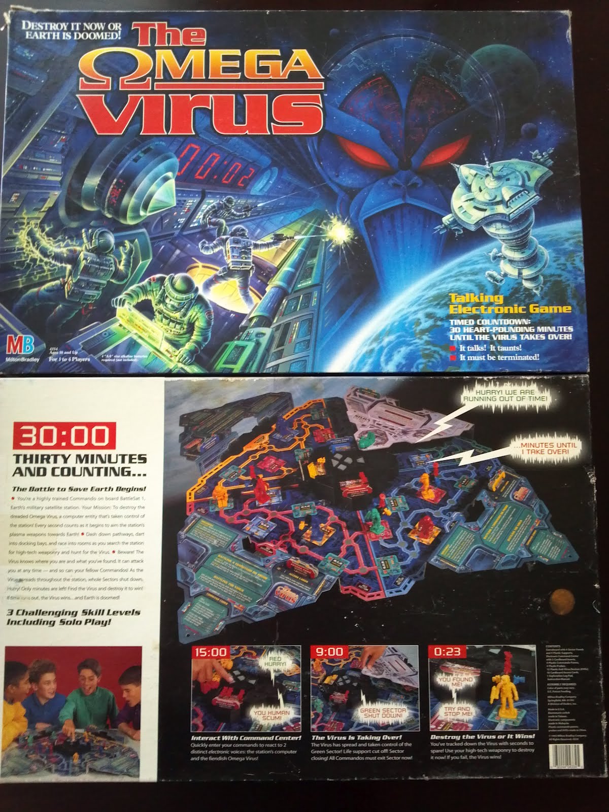 Omega Virus Game - 1992 - Milton Bradley - Great Condition
