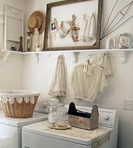 Mi estilo shabby chic: cuartos de lavado shabby chic