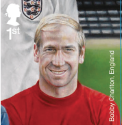 Bobby Charlton stamp.