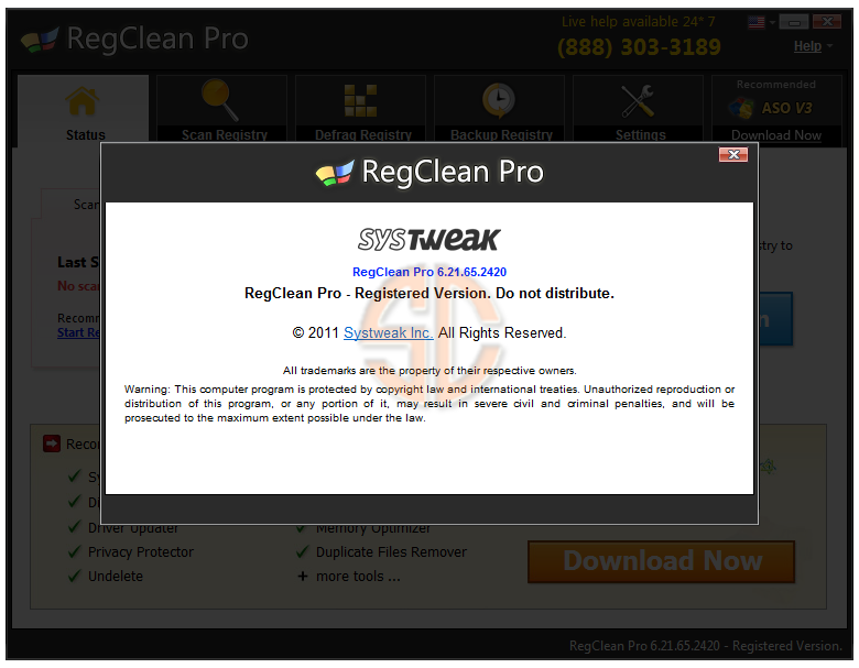 RegClean Pro 6.21.65.2364 Full Version