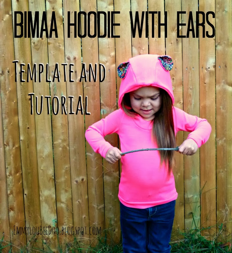 EmmylouBeeDoo!: Adding Ears to your Bimaa Hoodie - Template and Tutorial