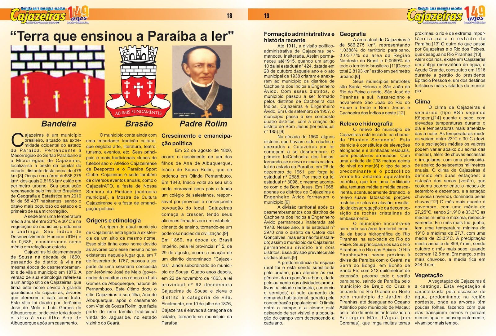 REVISTA ESCOLAR A SERVIÇO DOS MUNICIPIOS  ONDE PREFEITO DO POVO