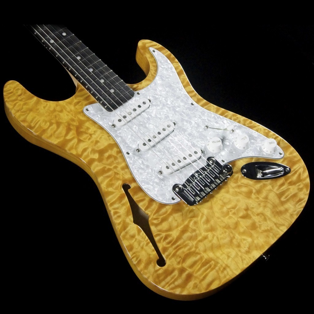 G&L Custom Legacy Lemon Drop Quilt Top Friday Strat 302