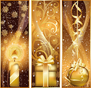 金色に輝くクリスマスの背景 christmas golden background vector イラスト素材2
