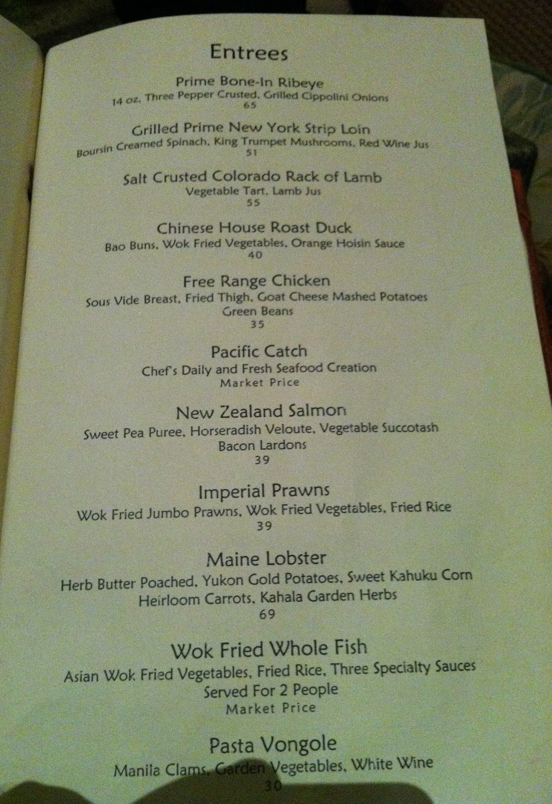 TASTE OF HAWAII HOKU'S AT THE KAHALA HOTEL