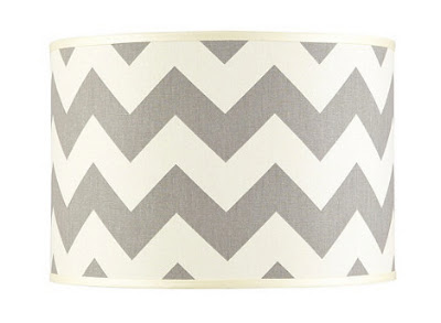 grey chevron lamp shades by Ballard Design