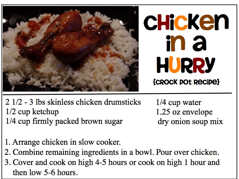 Creative "Try"als Chicken in a Hurry Crock Pot Dinner