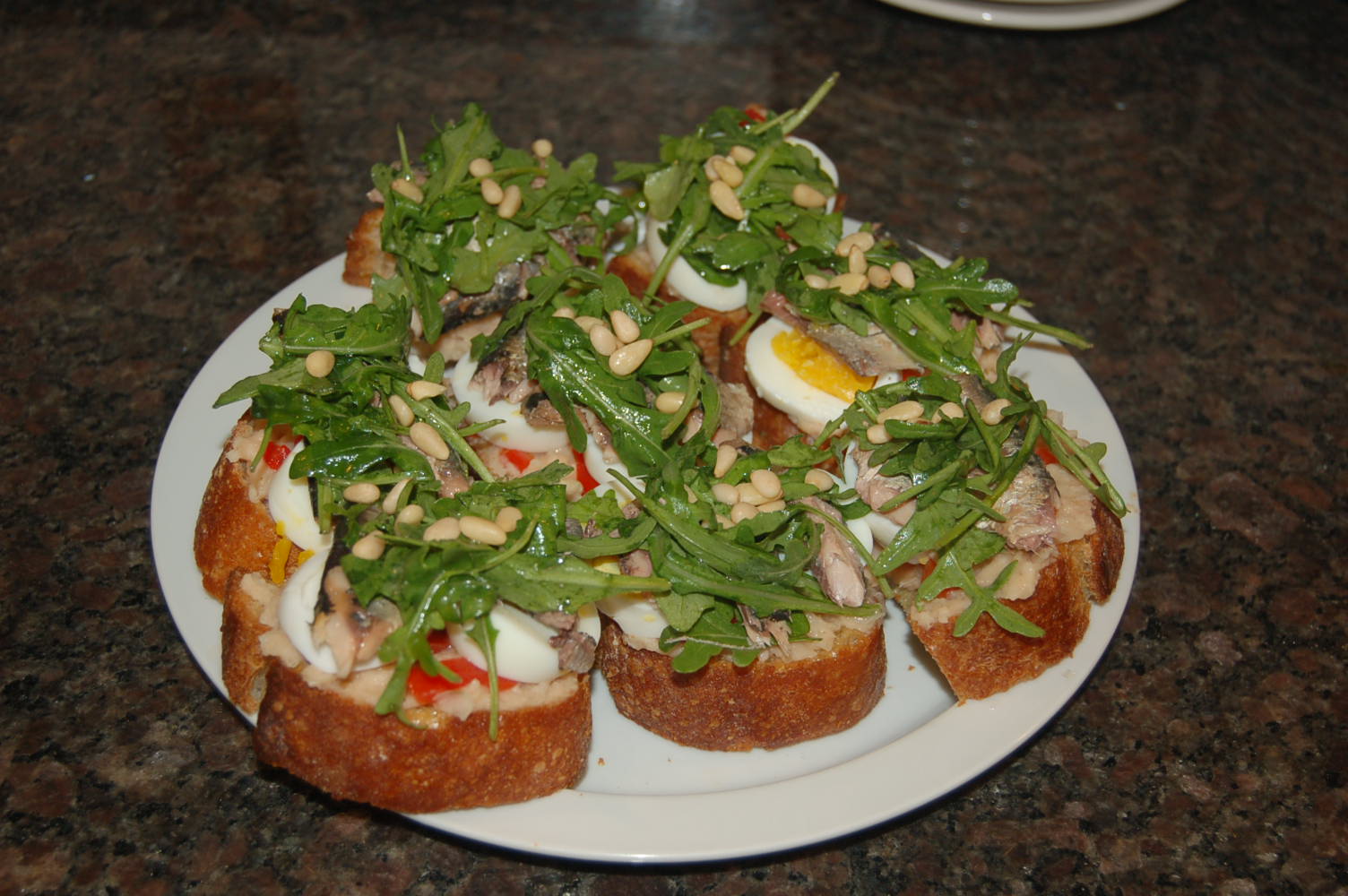 Tapas Crostini with Sardines, Egg and White Beans Kindred Kitchen