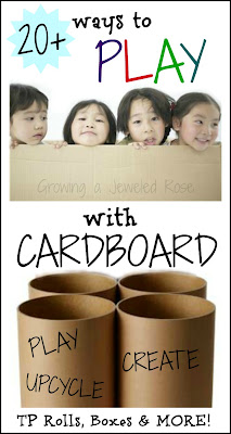 Cardboard crafts and activities for kids- play, create, upcycle!