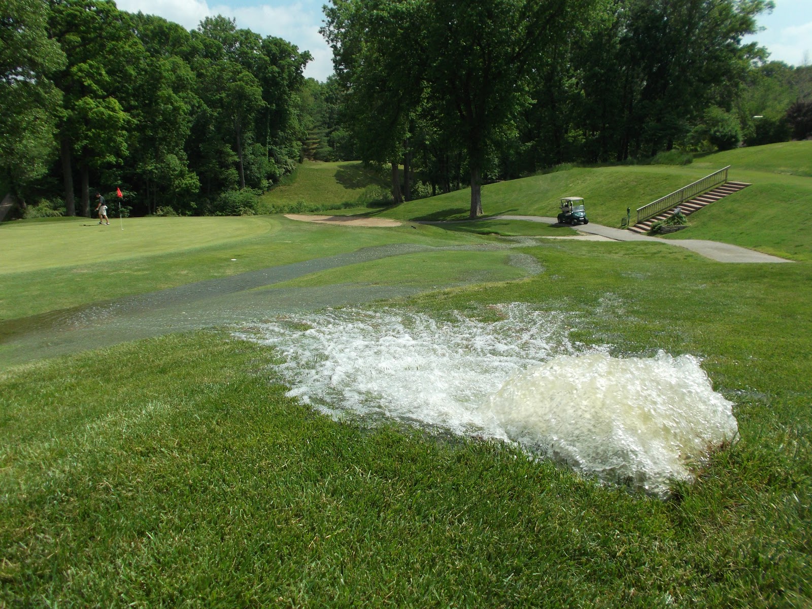 St. Clair Country Club Golf Course Maintenance 2 Irrigation Main Leak