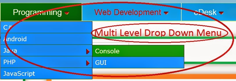 Adding Multi Level Drop Down Menu For Blogger or Any Html Sites