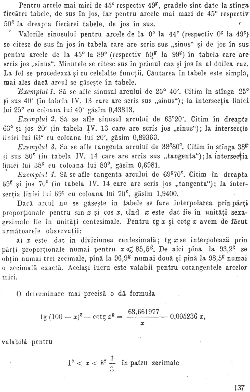 tabele matematice uzuale online Trigonometrie, transformarea gradelor