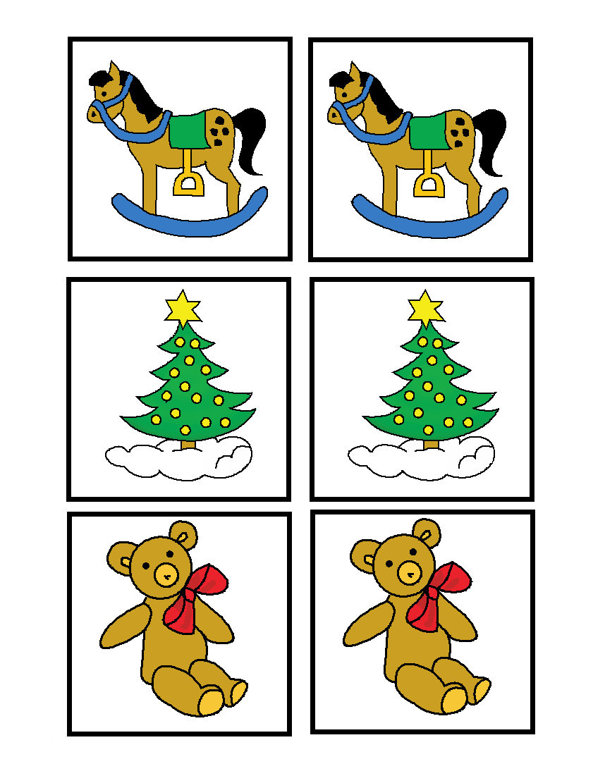 imagens Jogos de Memoria de natal pintar Desenhos Para Colori Jogos de Memoria de natal desenhar