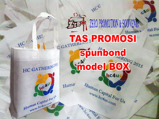 Produksi Tas Spunbond model kotak / box - goodie bag promosi