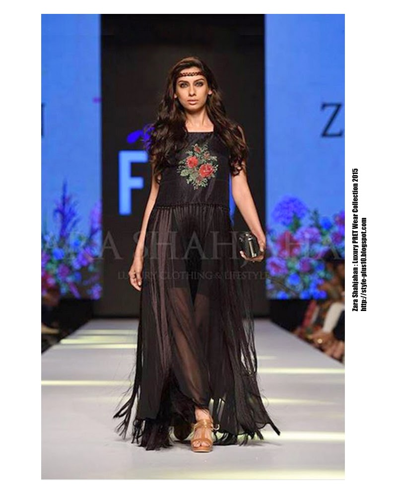 Embroidered Organza Cross Stitch Crop Top By Zara Shahjahan black-organza-embroidered-dress-zara-shahajahan-luxury-pret-2015