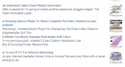  5 Type of Recent Post Widget Blogger Widgets/Gadgets