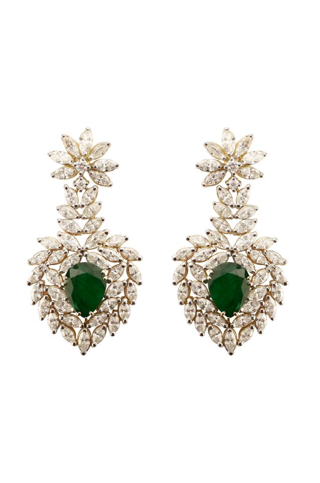 Indian Jewellery and Clothing Diamond jhumkas from Orra jewellery