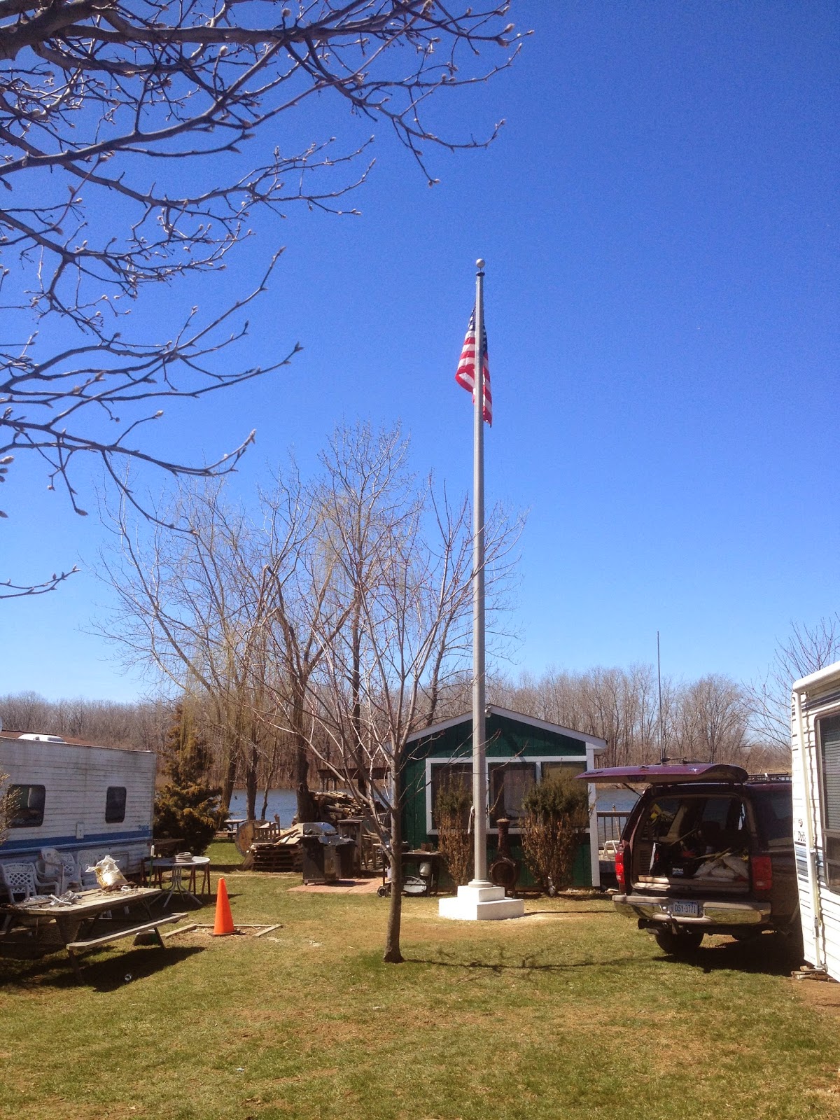 How to rebuild a flagpole Extending the Foundation Above Ground to